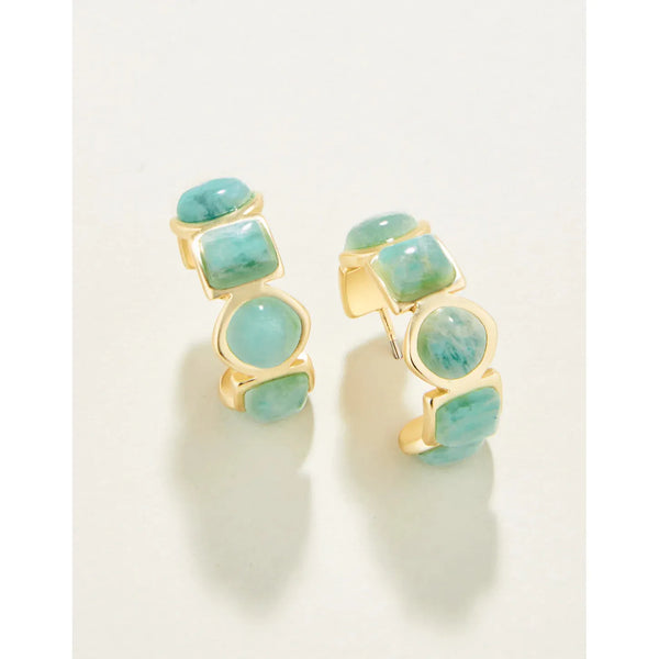 Maera Hoop Earrings Amazonite