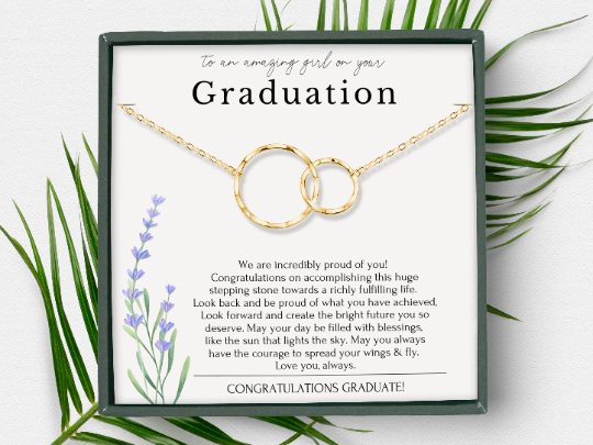 Graduation Necklace 14k Gold Vermeil