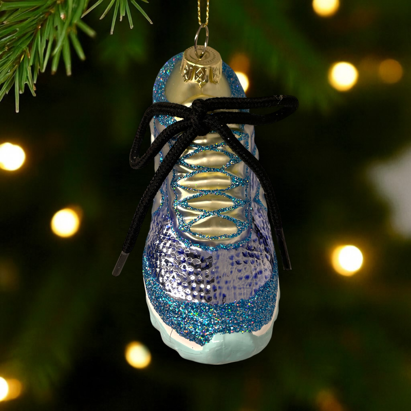 Running Shoe Christmas Ornament – Glass Holiday Decoration