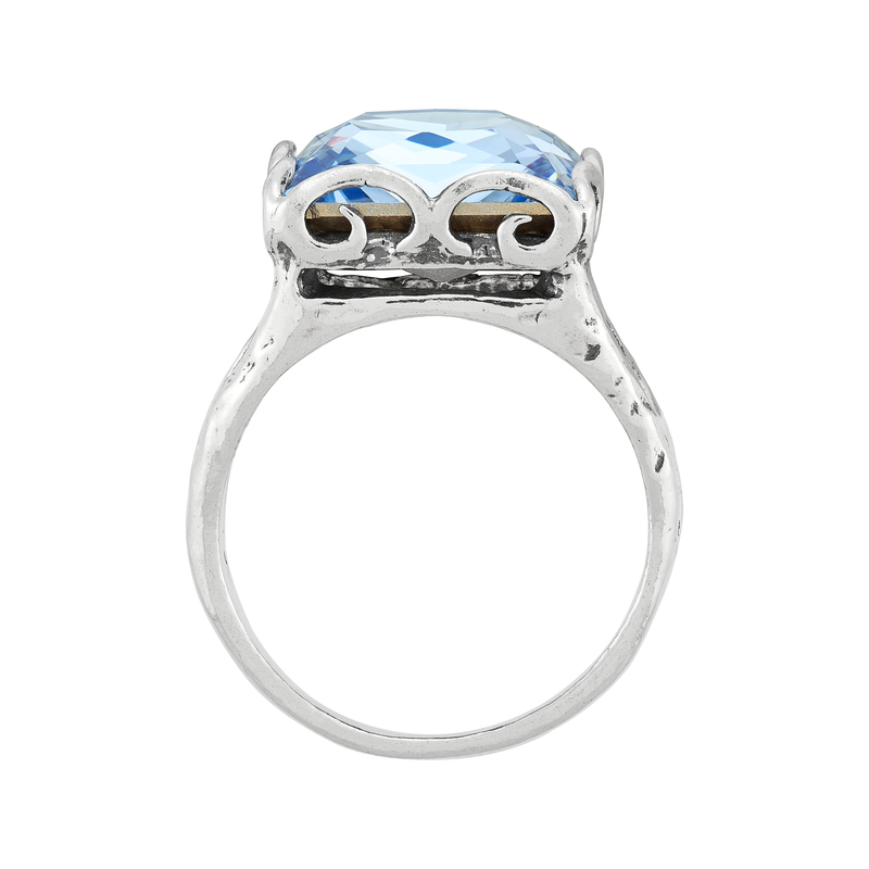 Silpada 'Cooling Effects' Sterling Silver Blue Crystal Ring: 7