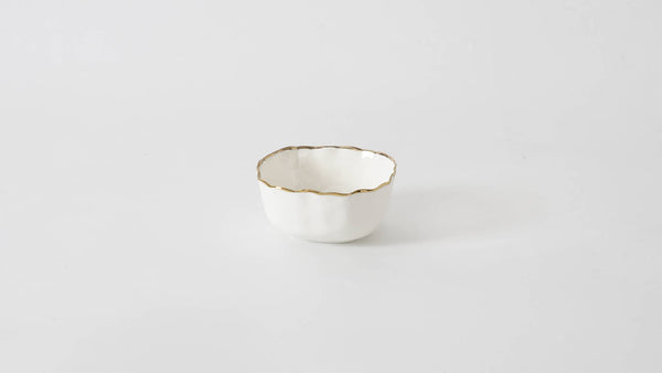 Portofino Snack Bowl - White & Gold