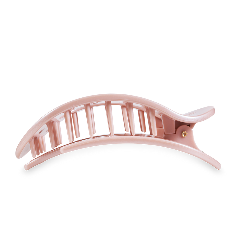 Round Flat Hair Clip | Large | Pearly Pink