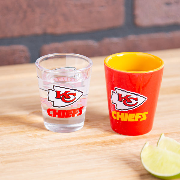 Kansas City Chiefs 4 Piece - 2 Ounce Shot Glass Set