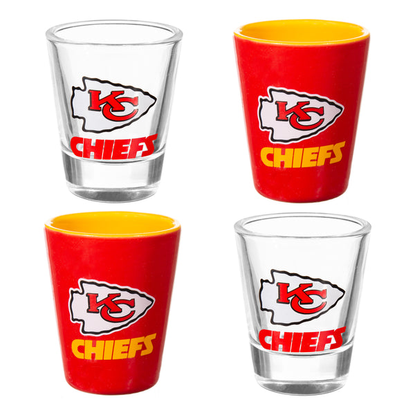 Kansas City Chiefs 4 Piece - 2 Ounce Shot Glass Set