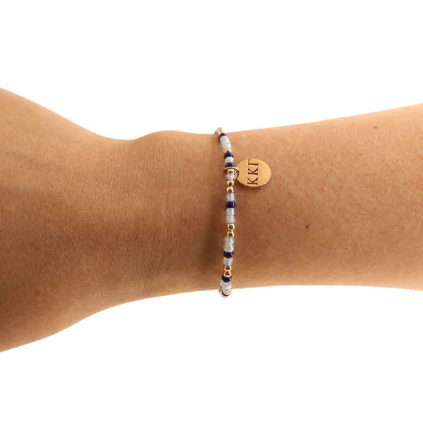 Kappa Kappa Gamma Sprinkle Charm Bracelet: Petite 6.25 inch