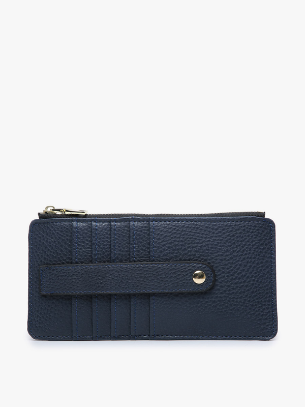 Navy Saige Slim Card Holder Wallet