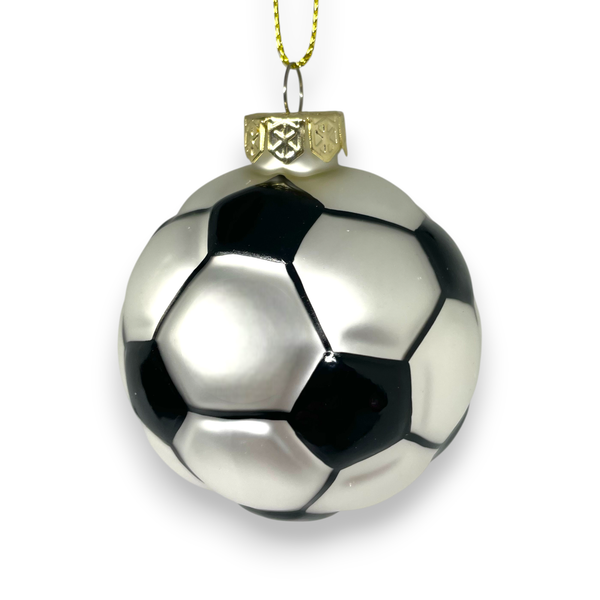 Soccer Ball Glass Ornament – Sports Holiday Décor