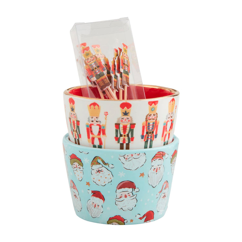 Santa Tidbit Toothpick Set