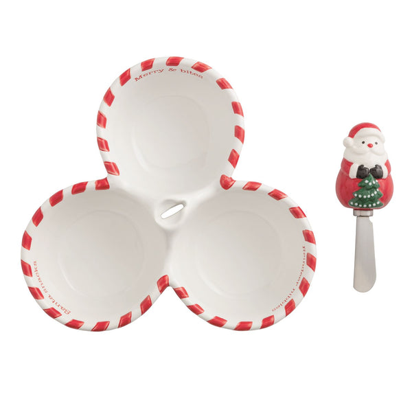 Santa Triple Tidbit With Spreader