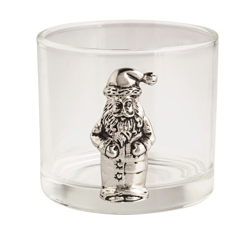 Santa Glass Tidbit Bowl