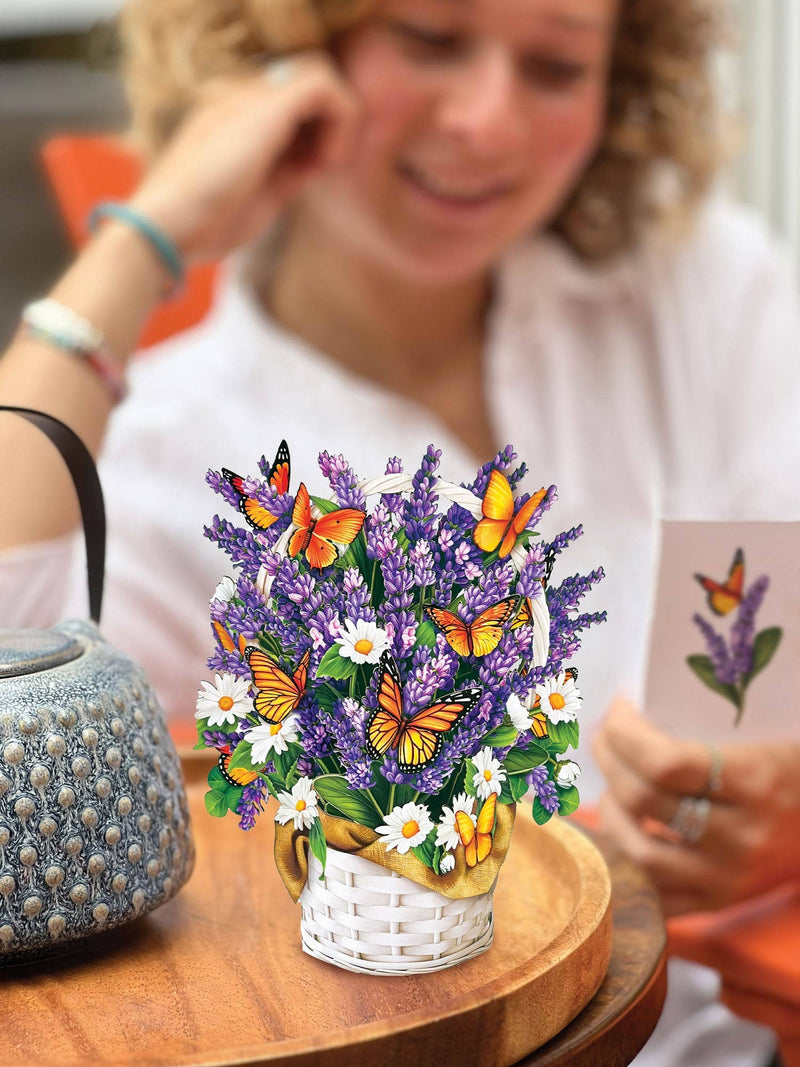 Mini Lavender & Butterflies Pop-up Greeting Cards