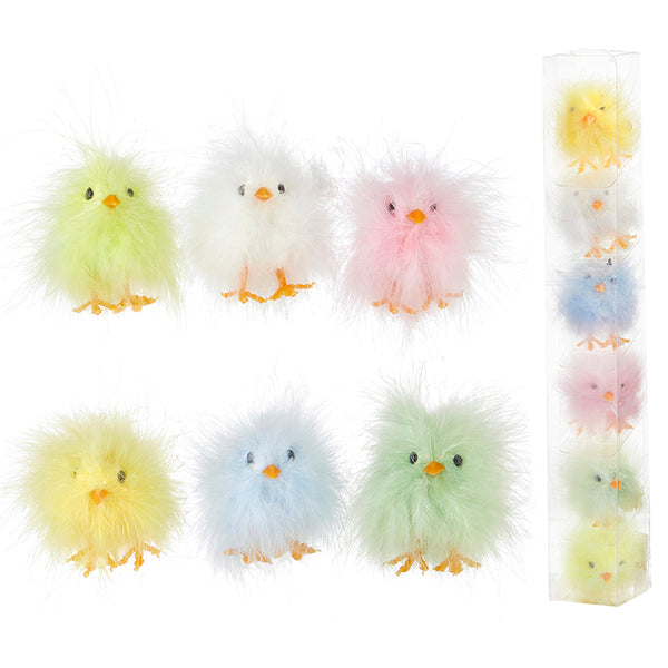 Box of 3" Assorted Fluffy Chicks