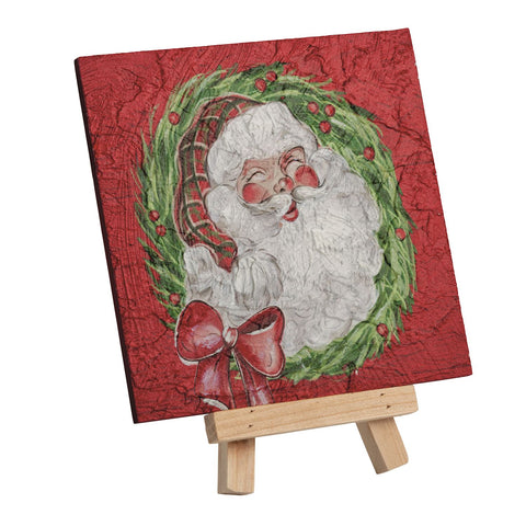 Santa Christmas Art Plaque - Thumbnail 2