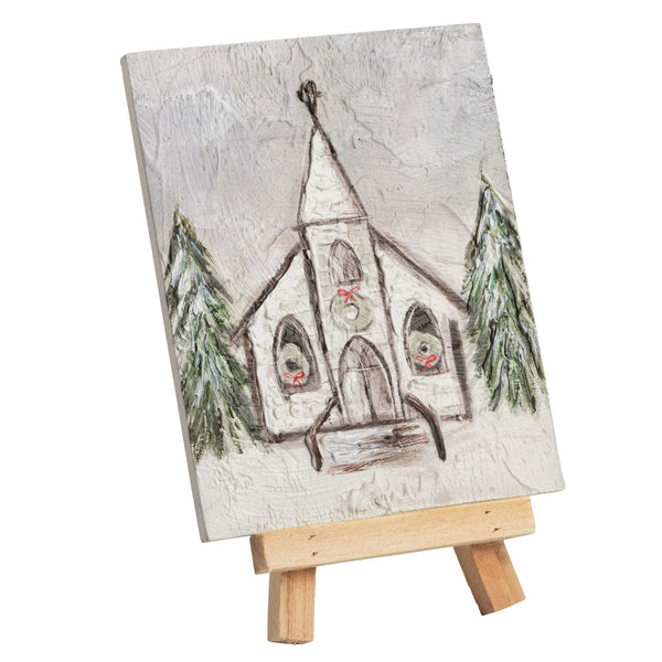 Church Farmhouse Art Plaque