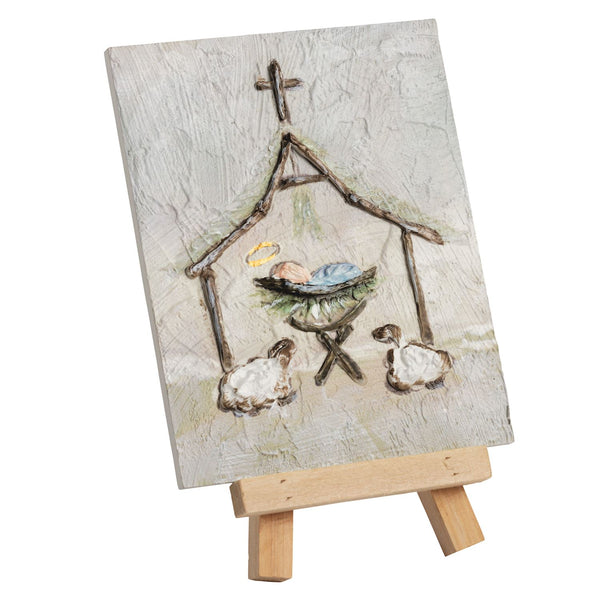 Manger Farmhouse Art Plaque