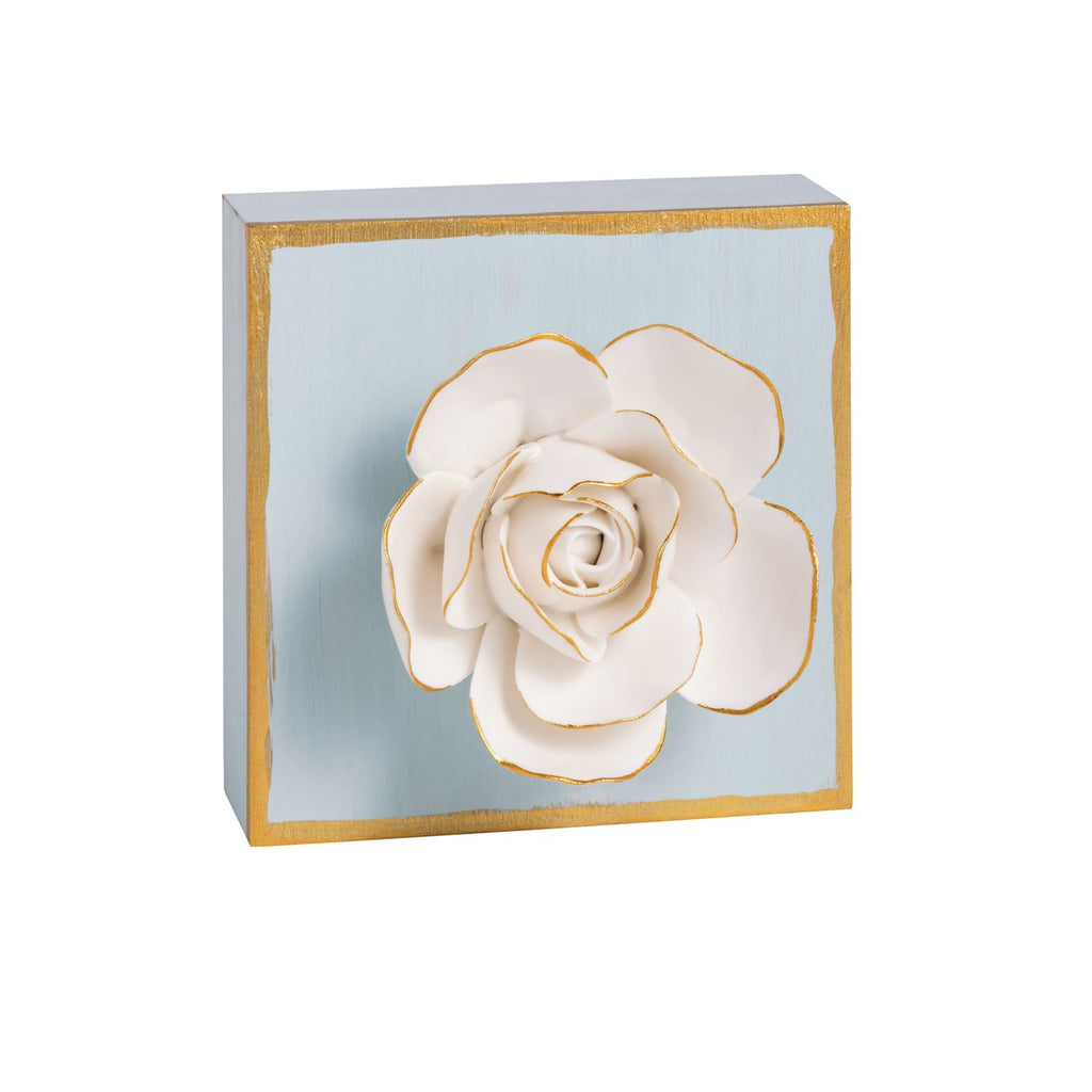 Mud Pie Figural Flower Plaque