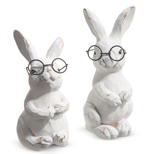 White Bunny with Glasses