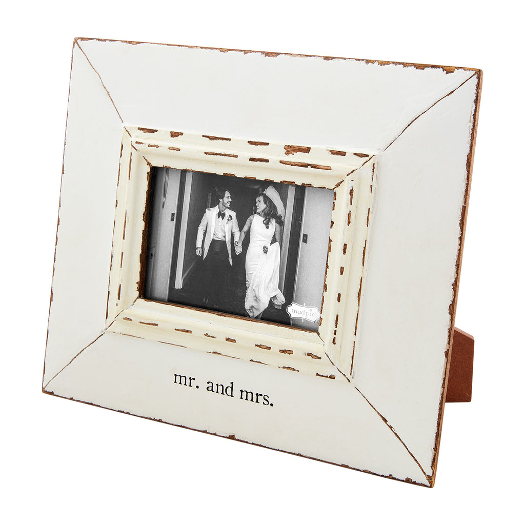 Mud Pie Mr. and Mrs. Wood Frame