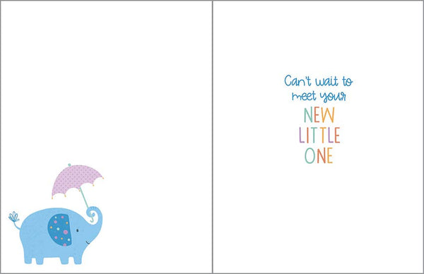 Baby Greeting Card - Umbrella Shower