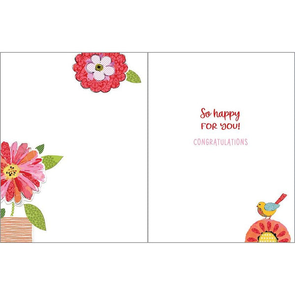 Retirement Greeting Card - Birds and Blooms