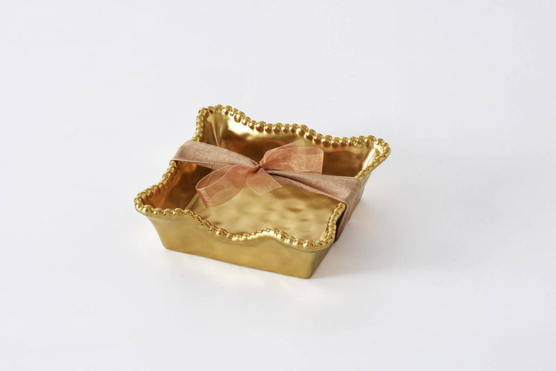 Cocktail Napkin Holder - Matte Gold-Toned