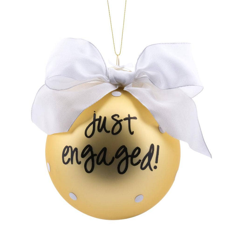 "Just Engaged" Frosted Bridal Ornaments