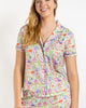 Mahjong Dreams Short Sleeve Button Up Sleep Shirt