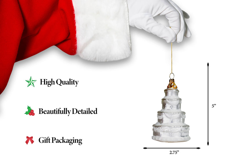 North Star Christmas | Wedding Cake Glass Ornament