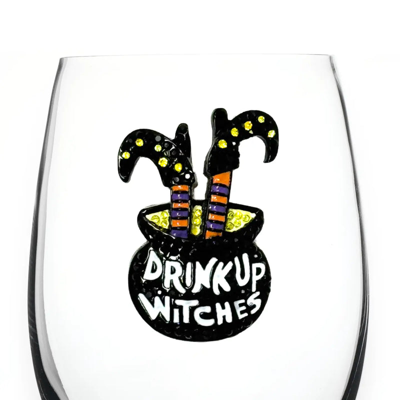 Drink Up Witches Stemless Wine Glass