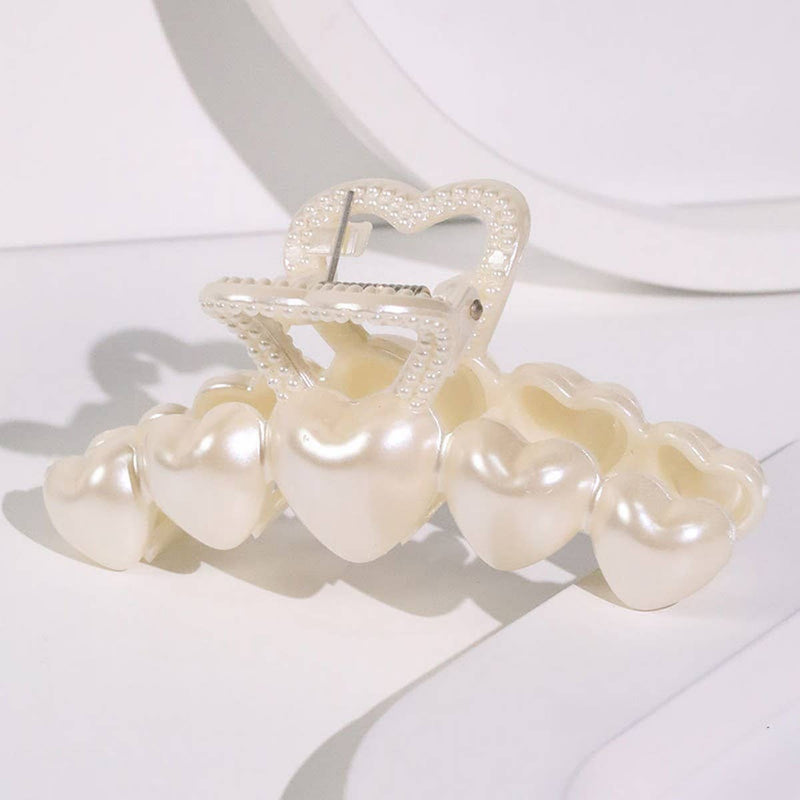 Chic Pearl Heart Claw Clip – Minimalist Hair Grip_CWAHA5650: TYPE5 / (OS) 1