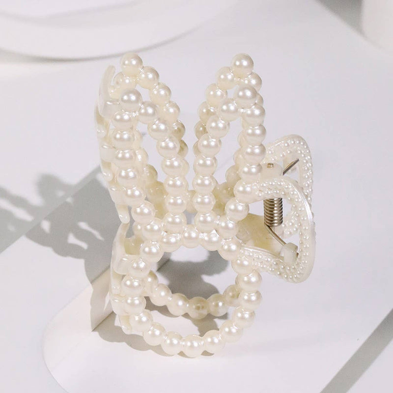 Chic Pearl Heart Claw Clip – Minimalist Hair Grip_CWAHA5650: TYPE5 / (OS) 1