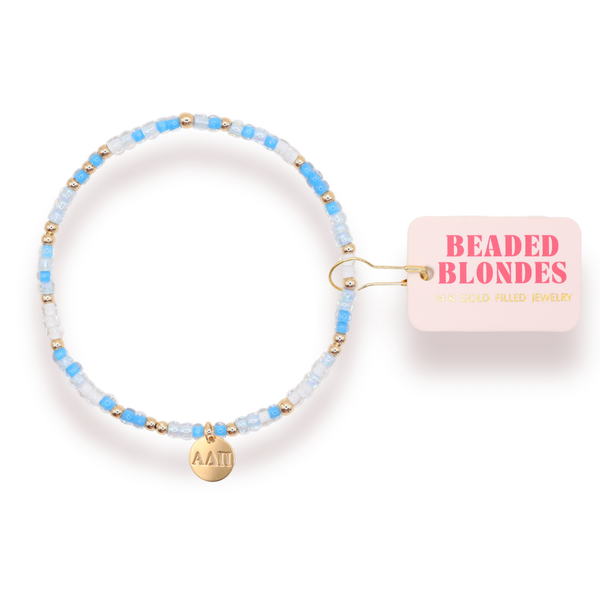 Alpha Delta Pi Sprinkle Charm Bracelet: Petite 6.25 inch