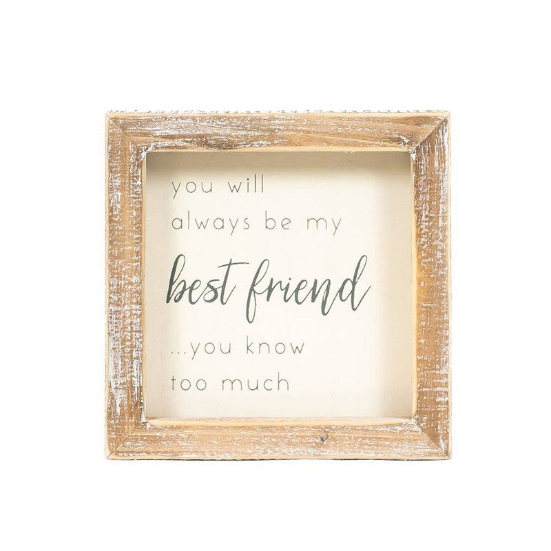 5x5 Best Friend Wood Framed Sign