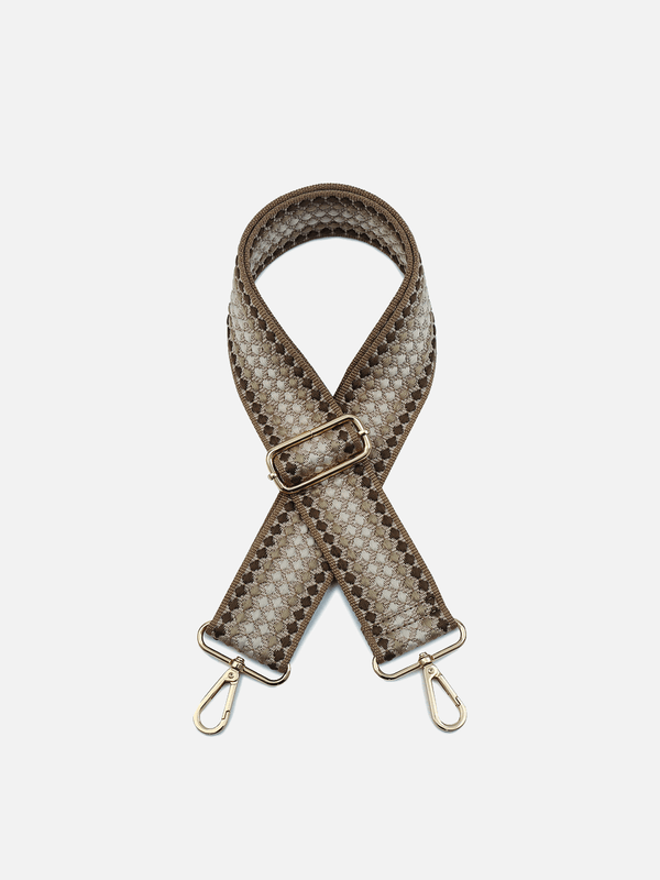 Dotted Guitar Strap: Multi-Brown