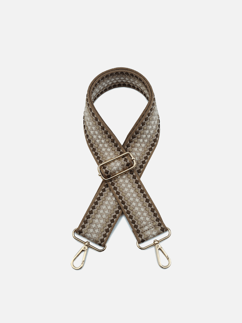 Dotted Guitar Strap: Multi-Brown