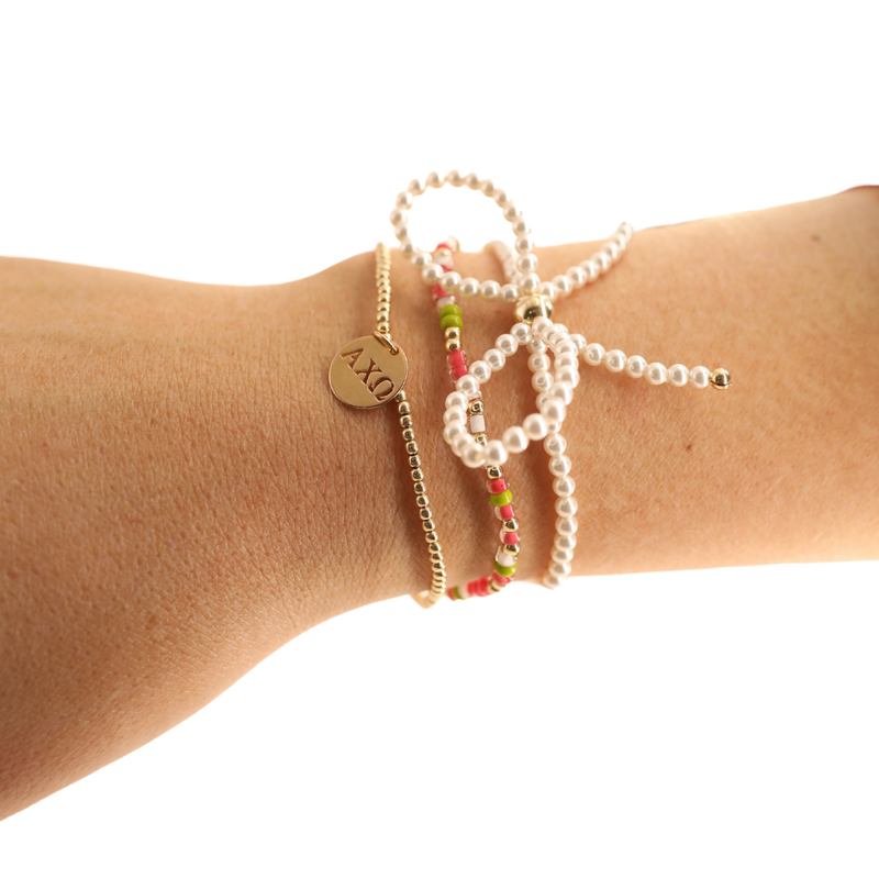 Alpha Chi Omega Sprinkle Bracelet: Petite 6.25 inch