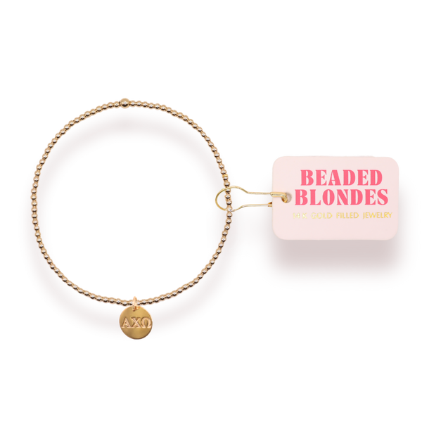 Alpha Chi Omega Charm Bracelet: Petite 6.25 inch
