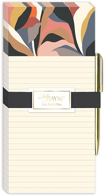 Magnetic List Pad With Pen Bloomscape Leaves