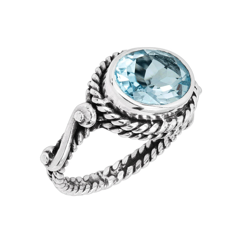 Silpada 'Torrington' Blue Topaz Ring in Silver: Blue / 7