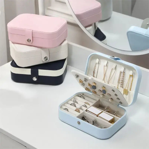 Portable Travel Jewelry Box -  Pink