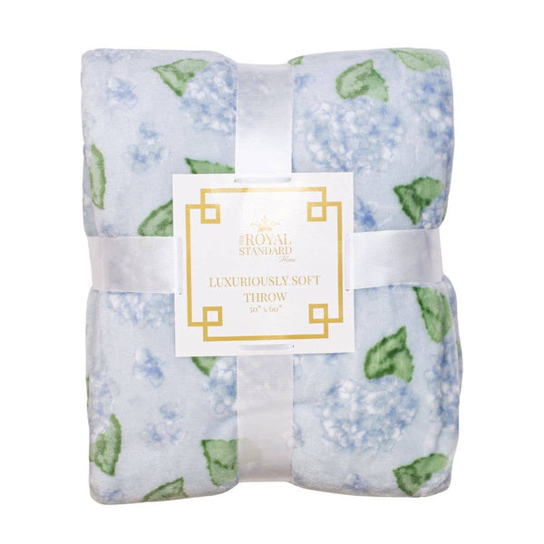 Hydrangea Throw   Light Blue   50x60