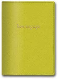 Passport Cover Hazy Florals Lime Solid
