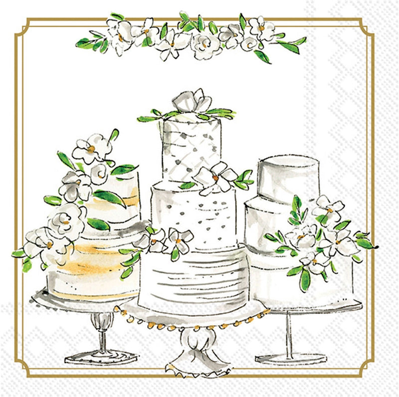 Wedding Cakes Cocktail Napkins