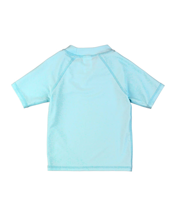 Boys Tropical Breeze Blue Short Sleeve Rash Guard