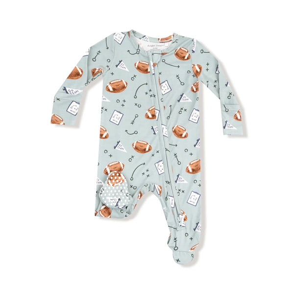 Touchdown Time  -  Grey Mist 2 Way Zipper Romper