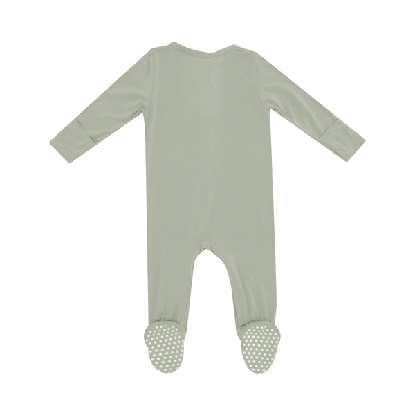 Solid Desert Sage 2 Way Zipper Footie