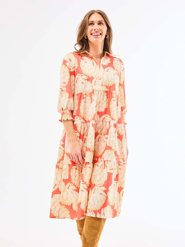 Eleanor Fall Floral Fire Dress