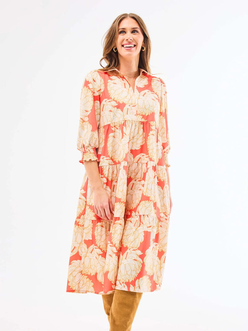 Eleanor Fall Floral Fire Dress