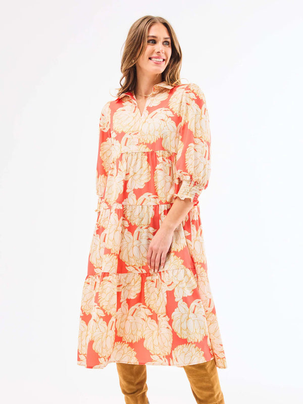 Eleanor Fall Floral Fire Dress
