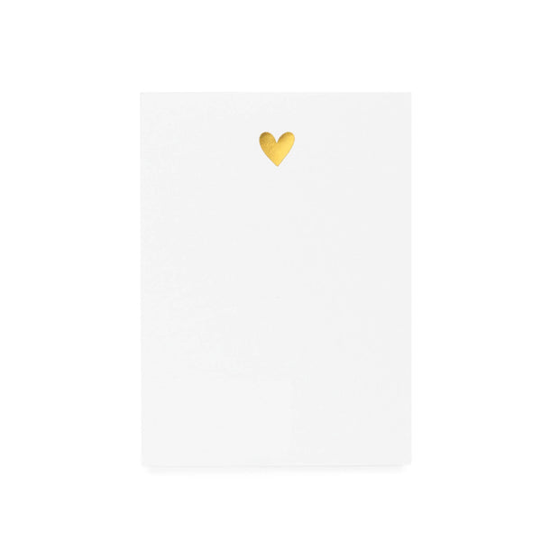 Mini Notepad, Gold Heart